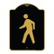Signmission Designer Series Pedestrian Crossing, Black & Gold Aluminum Sign, 18" x 24", BG-1824-23337 A-DES-BG-1824-23337 - alternate 1